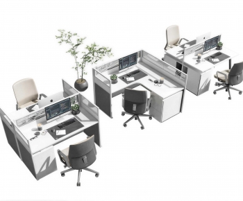 Modern Office Desk And Chair-ID:280395988