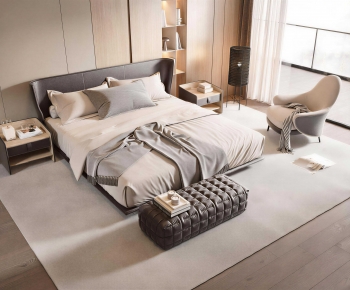 Modern Double Bed-ID:590254072