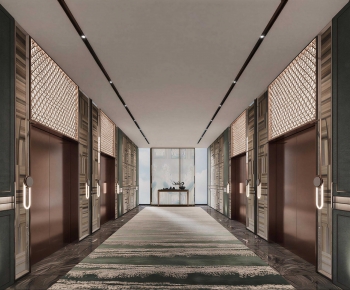 New Chinese Style Elevator Hall-ID:801069022