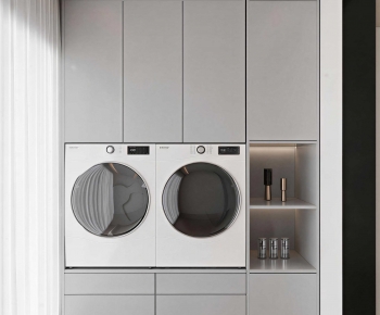 Modern Balcony Laundry Room-ID:498858935