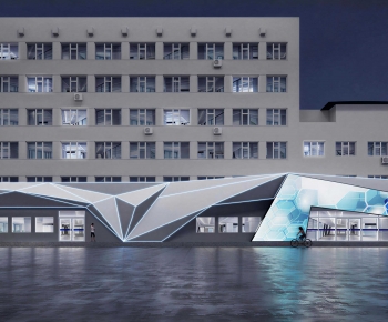 Modern Appearance Of Commercial Building-ID:132164968