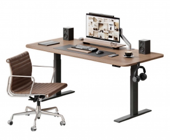 Modern Office Desk And Chair-ID:204476122