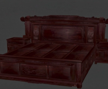 Chinese Style Double Bed-ID:448539371