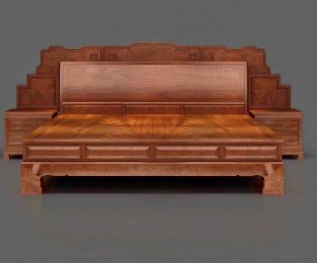 Chinese Style Double Bed-ID:838290931