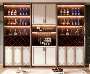 New Chinese Style Wine Cabinet-ID:923769535