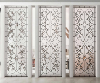 French Style Glass Screen Partition-ID:506139996