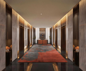 New Chinese Style Elevator Hall-ID:459177023
