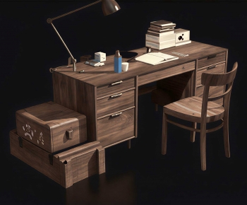 Modern Office Desk And Chair-ID:975520641