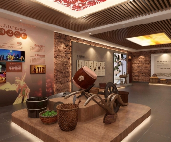 New Chinese Style Exhibition Hall-ID:740257981