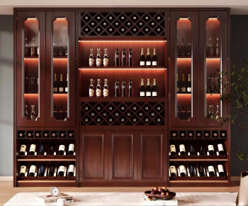 New Chinese Style Wine Cabinet-ID:747198104