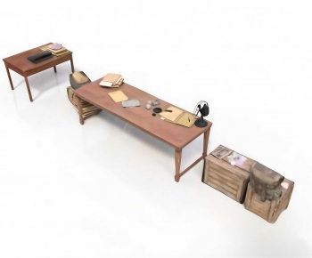 Modern Computer Desk And Chair-ID:920440912