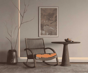 Wabi-sabi Style Rocking Chair-ID:969937096