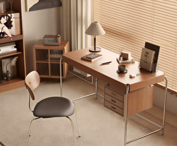 Modern Computer Desk And Chair-ID:821932088
