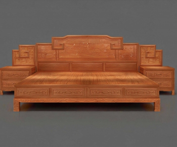 Chinese Style Double Bed-ID:189762125