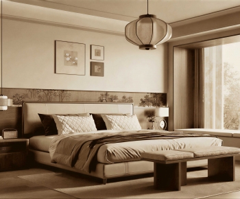 New Chinese Style Bedroom-ID:580287938