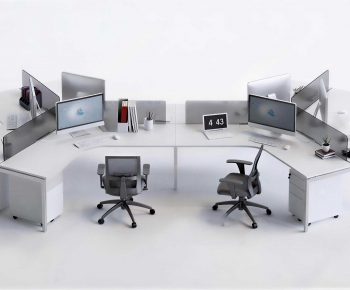 Modern Office Desk And Chair-ID:666210742