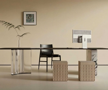 Modern Computer Desk And Chair-ID:895371911