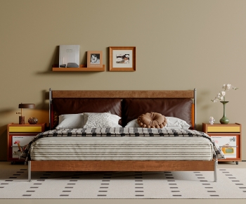 Modern Double Bed-ID:101749918