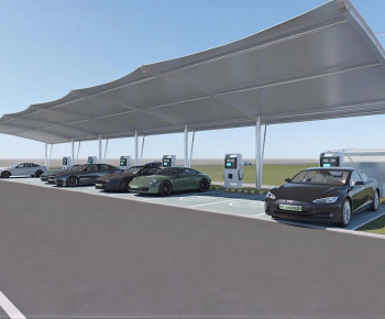 Modern Outdoor Parking Lot-ID:918564088