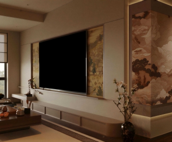 New Chinese Style A Living Room-ID:817236908