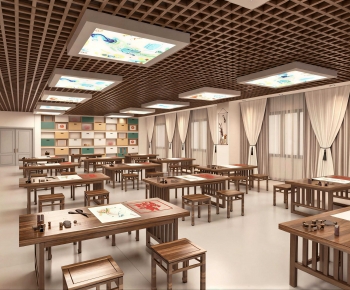 New Chinese Style School Classrooms-ID:245735887