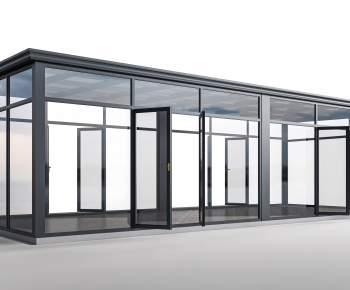 Modern Glass Sunshine Room-ID:649769312