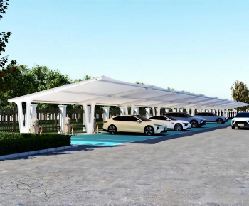 Modern Outdoor Parking Lot-ID:319791087