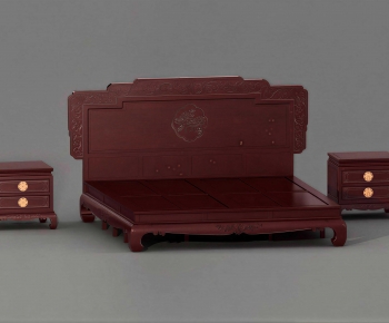 New Chinese Style Double Bed-ID:995640991