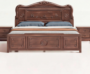 Chinese Style Double Bed-ID:557919984