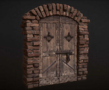 Retro Style Double Door-ID:933940475