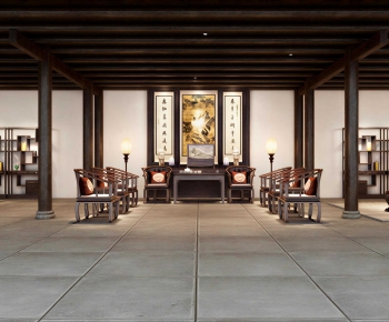 Chinese Style A Living Room-ID:967256078