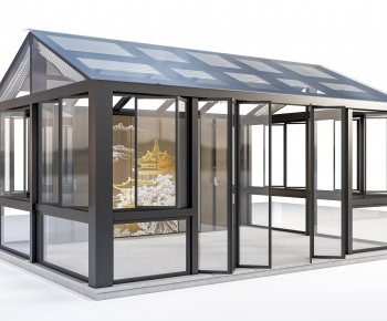 Modern Glass Sunshine Room-ID:105450287