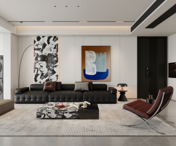 Modern A Living Room-ID:671109913