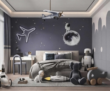 Modern Boy's Room And Son's Room-ID:444983963
