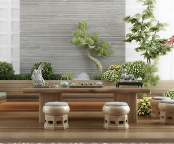 New Chinese Style Tea Tables And Chairs-ID:336359025