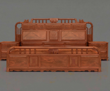 New Chinese Style Double Bed-ID:759728912