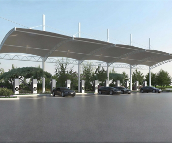 Modern Outdoor Parking Lot-ID:575634006