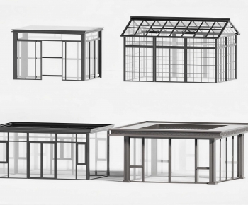 Modern Glass Sunshine Room-ID:672715901
