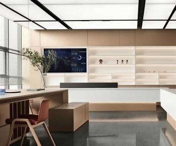 Modern Office Reception Desk-ID:667027958