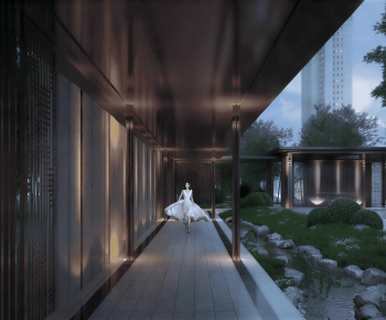 New Chinese Style Courtyard/landscape-ID:136749986