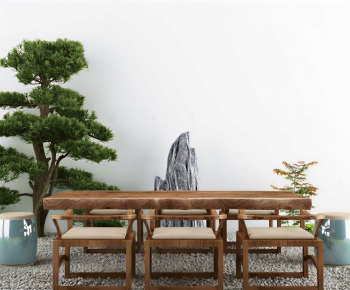 New Chinese Style Tea Tables And Chairs-ID:940237052