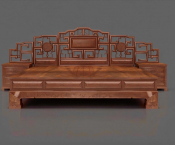 New Chinese Style Double Bed-ID:533679018