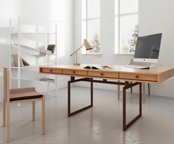 Modern Computer Desk And Chair-ID:217760097
