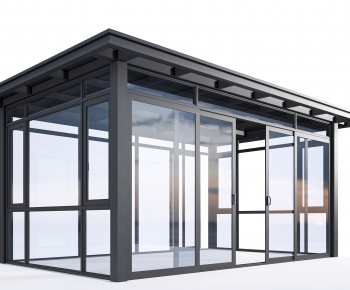 Modern Glass Sunshine Room-ID:117657906