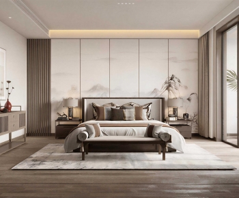 New Chinese Style Bedroom-ID:438420864