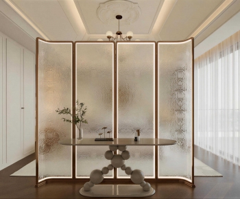 French Style Glass Screen Partition-ID:966123102