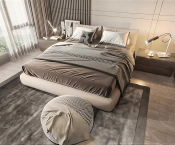 Modern Double Bed-ID:145981073