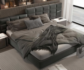 Modern Double Bed-ID:606930388