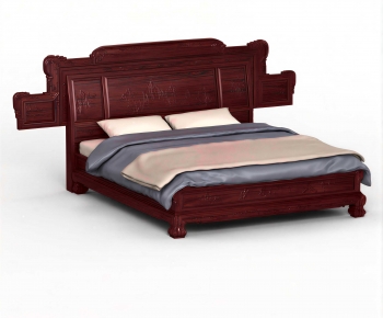 Chinese Style Double Bed-ID:725120075