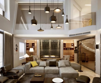 Modern A Living Room-ID:883760536
